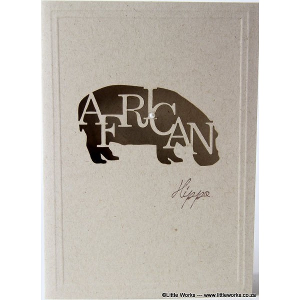Grußkarte "Africa Hippo" - Desert Storm